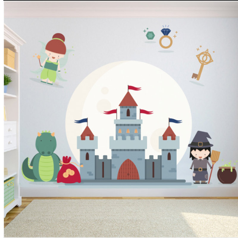 Αυτοκόλλητο τοίχου Παιδικά Κάστρο με μαγικό φίλτρο
